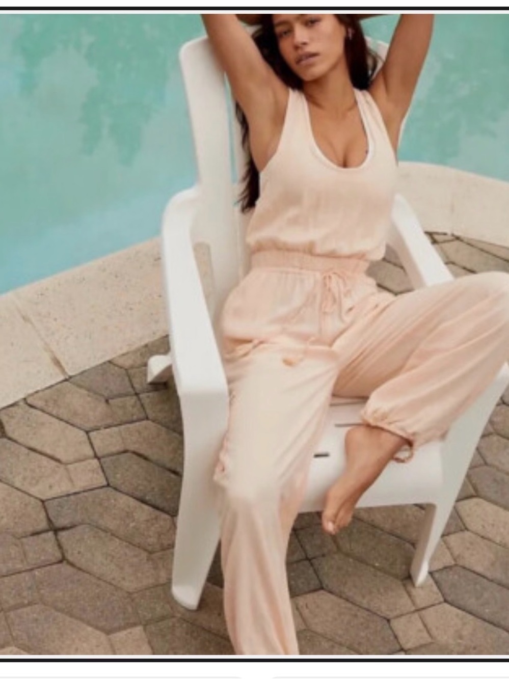 Free People Peach Cropped Lounge Pants